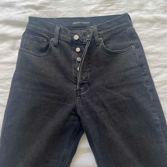 DENIM FORUM ARLO HI-RISE STRAIGHT JEANS - Picture 1 of 5